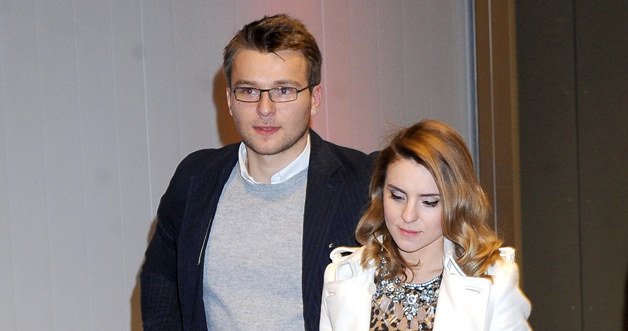 Kasia Tusk ze swoim chłopakiem Staszkiem /Tomasz Szamot /MWMedia