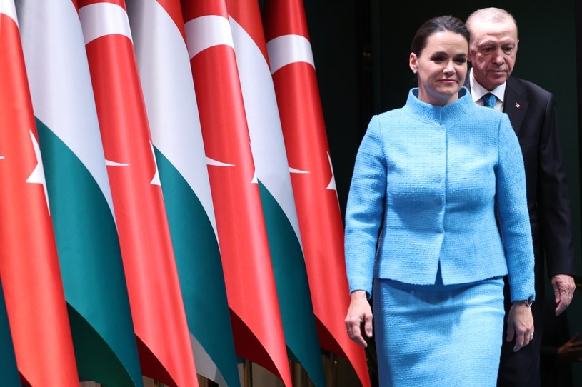 Katalin Novak i Recep Tayyip Erdoğan w Ankarze /ADEM ALTAN /AFP