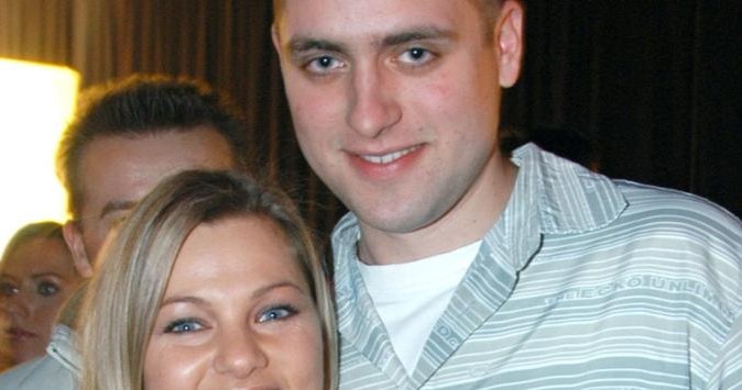 Katarzyna Bujakiewicz i Eis (Jacek Nalewajko) w 2005 roku, na premierze filmu "Rh+". /AKPA /AKPA