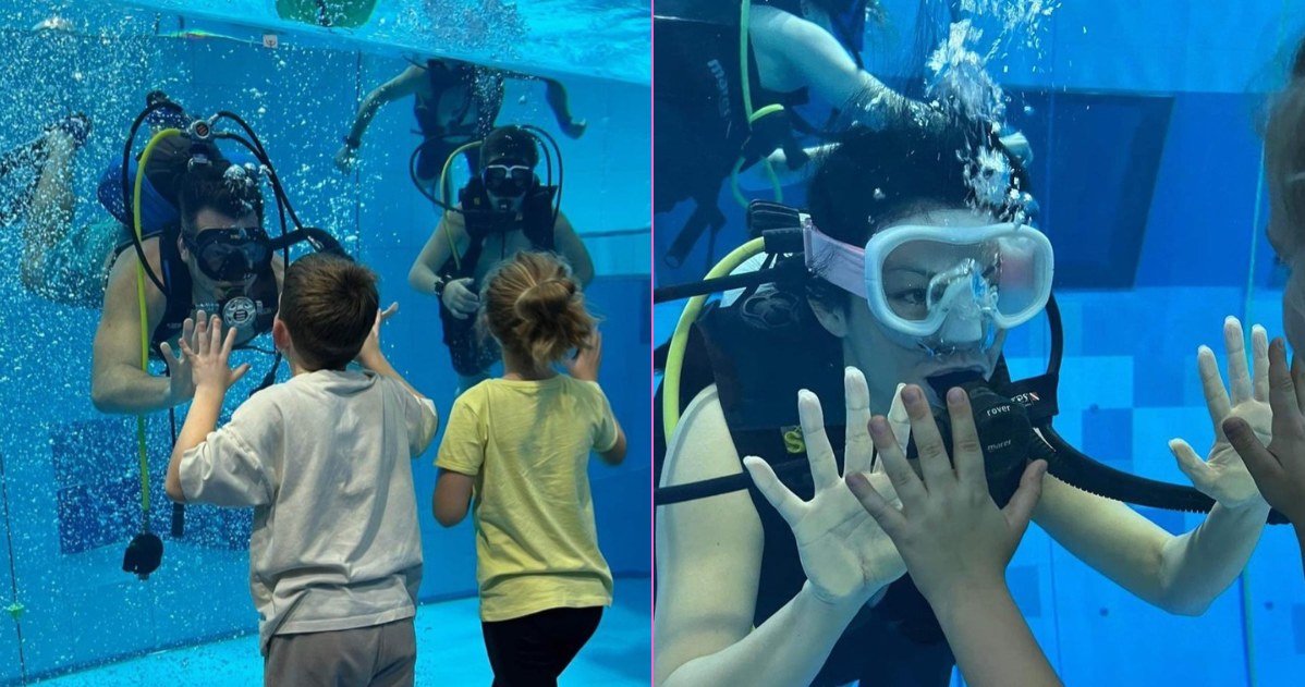 Katarzyna Cichopek uczy się nurkować dla syna /@katarzynacichopek /Instagram