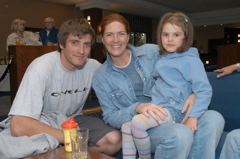 Katarzyna Dowbor z synem Maciejem i córką Marysią /Niemiec /AKPA