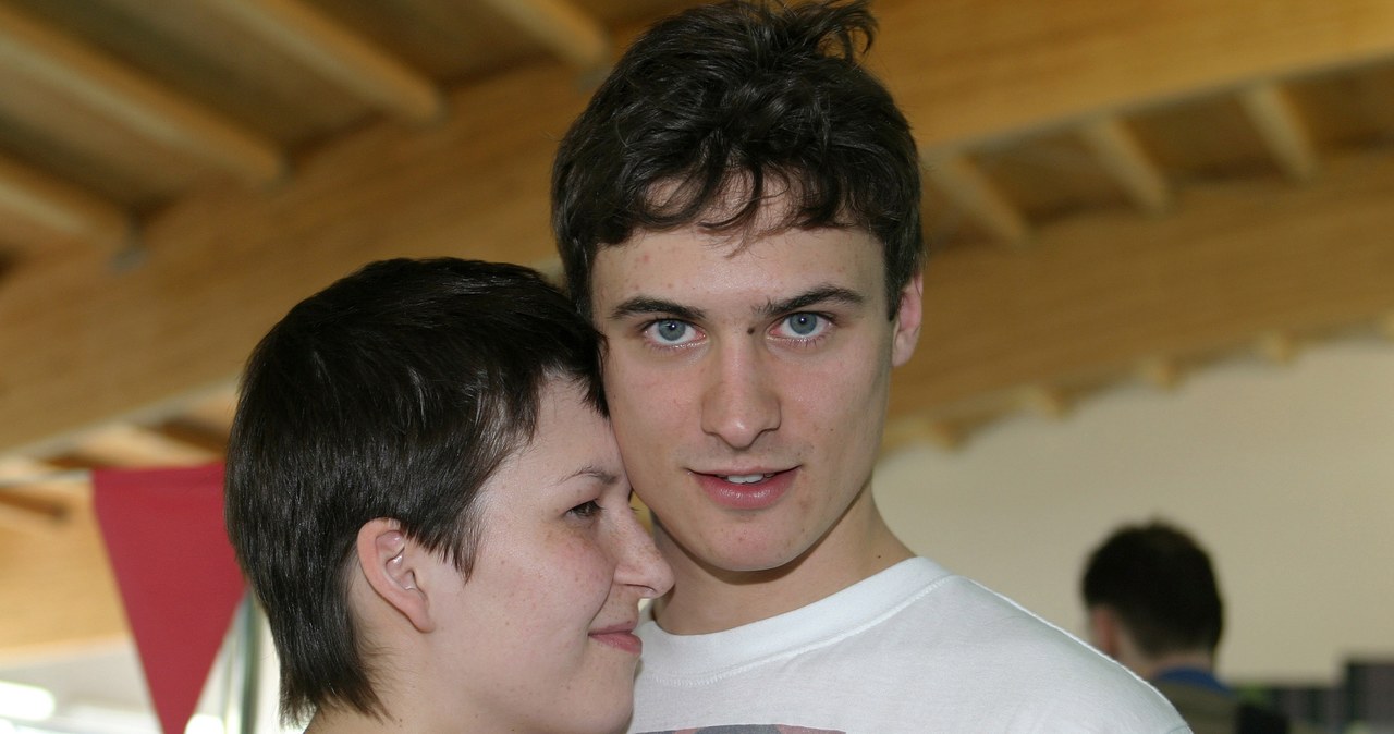 Katarzyna Łaska i Mateusz Damięcki,  2005 rok /Krzysztof Jarosz /Agencja FORUM