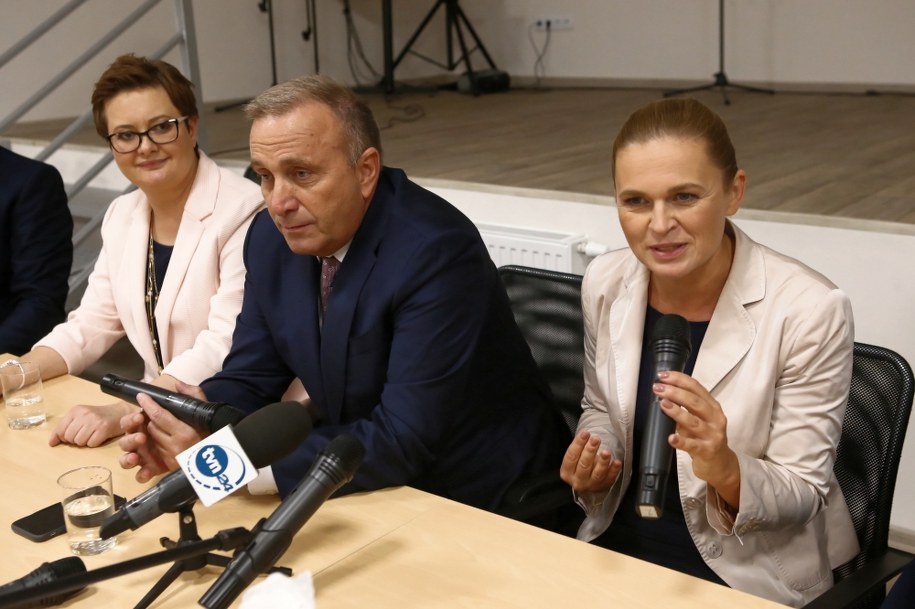 Katarzyna Lubnauer, Grzegorz Schetyna i Barbara Nowacka /Marcin Bednarski /PAP