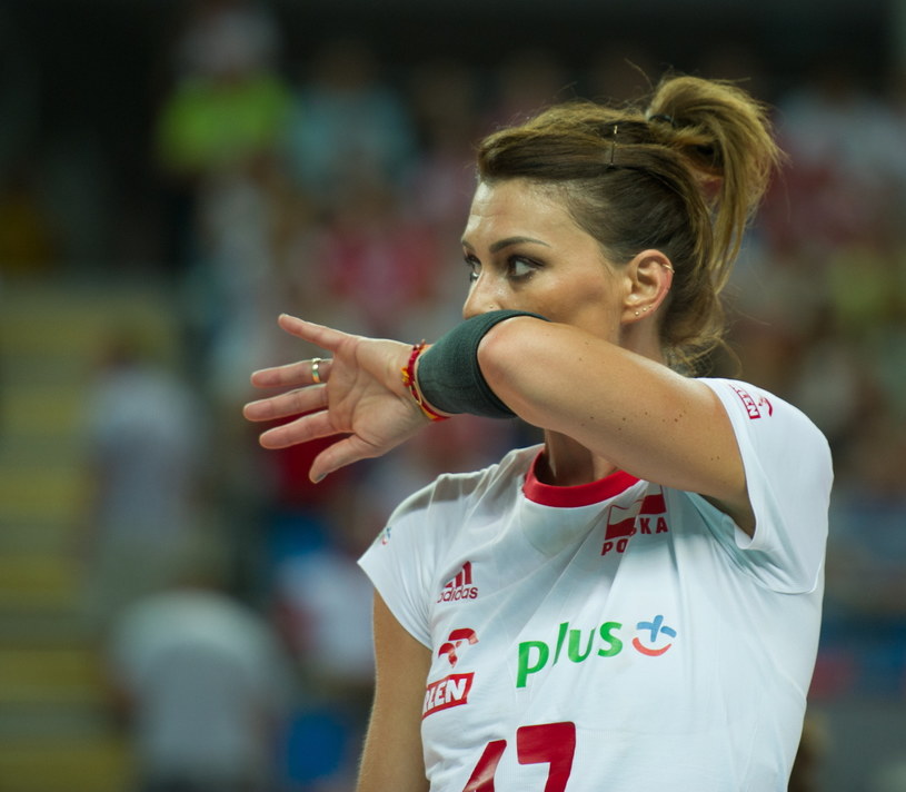 Katarzyna Skowrońska - Dolata podczas meczu Polska - Japonia /Grzegorz Michałowski /PAP