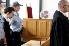 Katarzyna W. podczas ogłoszenia wyroku