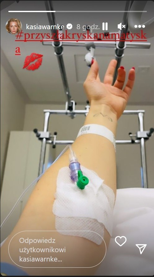 Katarzyna Warnke w szpitalu /Instagram