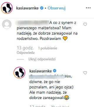 Katarzyna Warnke zdementowała doniesienia /Instagram