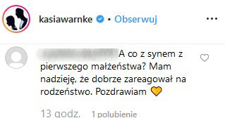 Katarzyna Warnke zdementowała doniesienia /Instagram