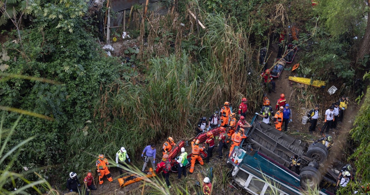 Katastrofa autobusu w Gwatemali