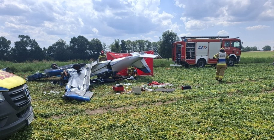Katastrofa awionetki na Dolnym Śląsku /Policja Ząbkowice Śląskie /