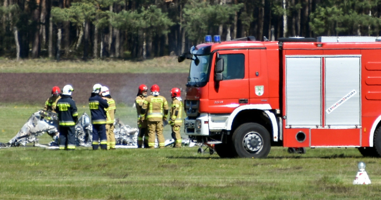 Katastrofa awionetki na lotnisku w Zielonej Gorze /NewsLubuski/East News /East News