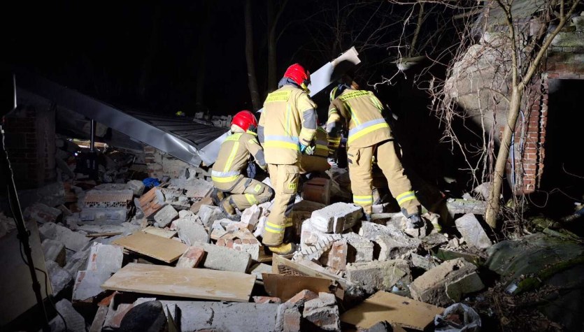 Katastrofa budowlana w Łódzkiem. Służby odgruzowały teren