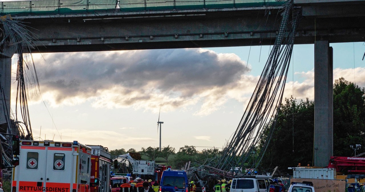 Katastrofa budowlana w Niemczech. Nowo budowany wiadukt runął na autostradę