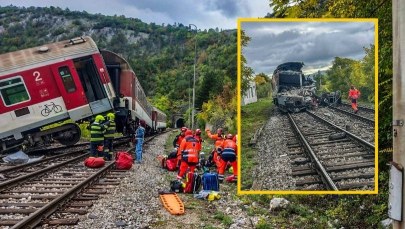 Katastrofa kolejowa na Słowacji. Zderzyły się dwa pociągi ekspresowe