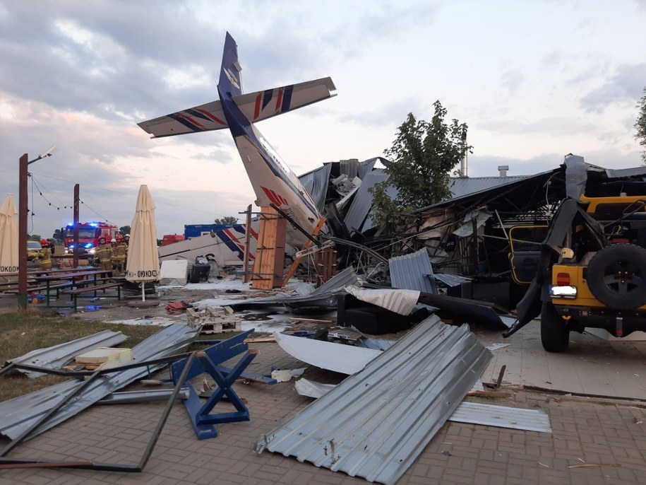 Katastrofa lotnicza w Chrcynnie /Państwowa Straż Pożarna