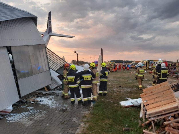 Katastrofa lotnicza w Chrcynnie /Państwowa Straż Pożarna