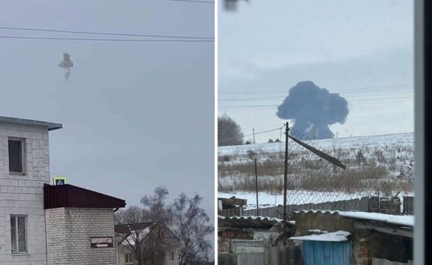 Katastrofa samolotu w obwodzie biełgorodzkim. Rosja: Na pokładzie byli ukraińscy jeńcy