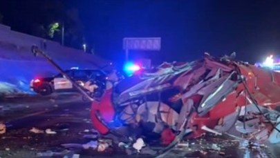 Katastrofa śmigłowca na autostradzie. Trzy osoby w stanie krytycznym