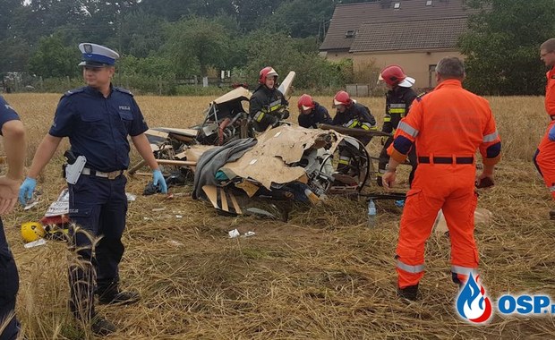 Katastrofa śmigłowca na Opolszczyźnie. Dwie osoby nie żyją