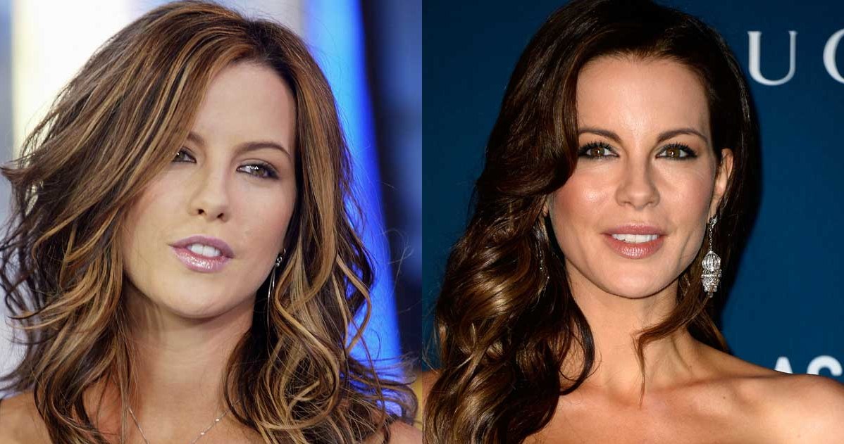 Kate Beckinsale - rok 2003 i 2014 /Getty Images