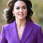 Kate i jej królewska elegancja. Księżna znów zachwyciła w fioletowym garniturze