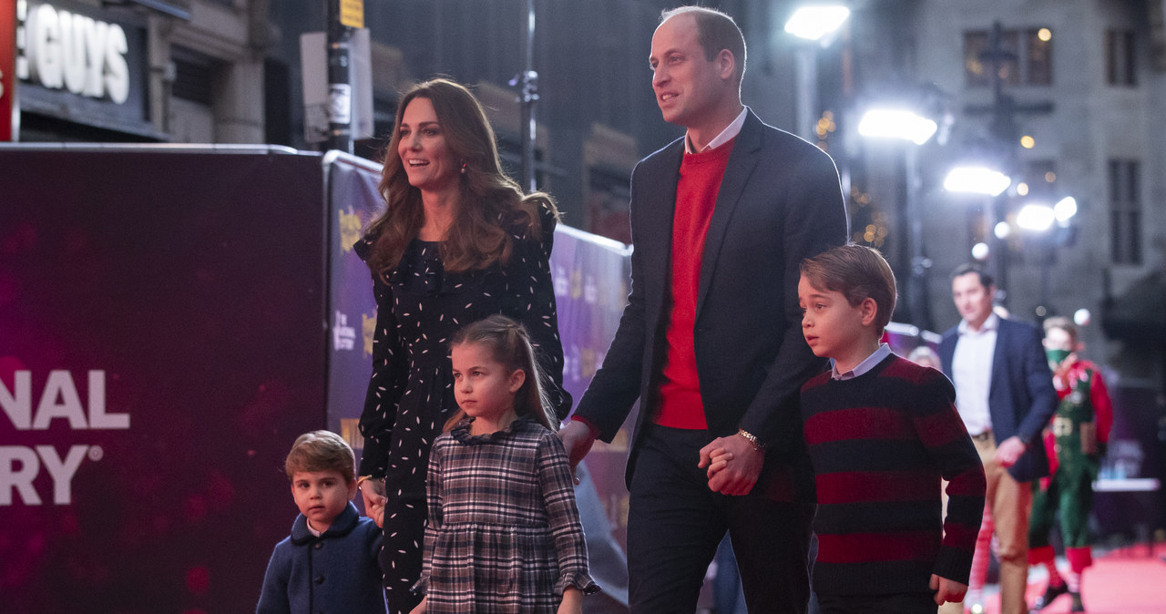 Kate i Wiliam z dziećmi: Louisem, Charlotte i George'em /WPA Pool /Getty Images