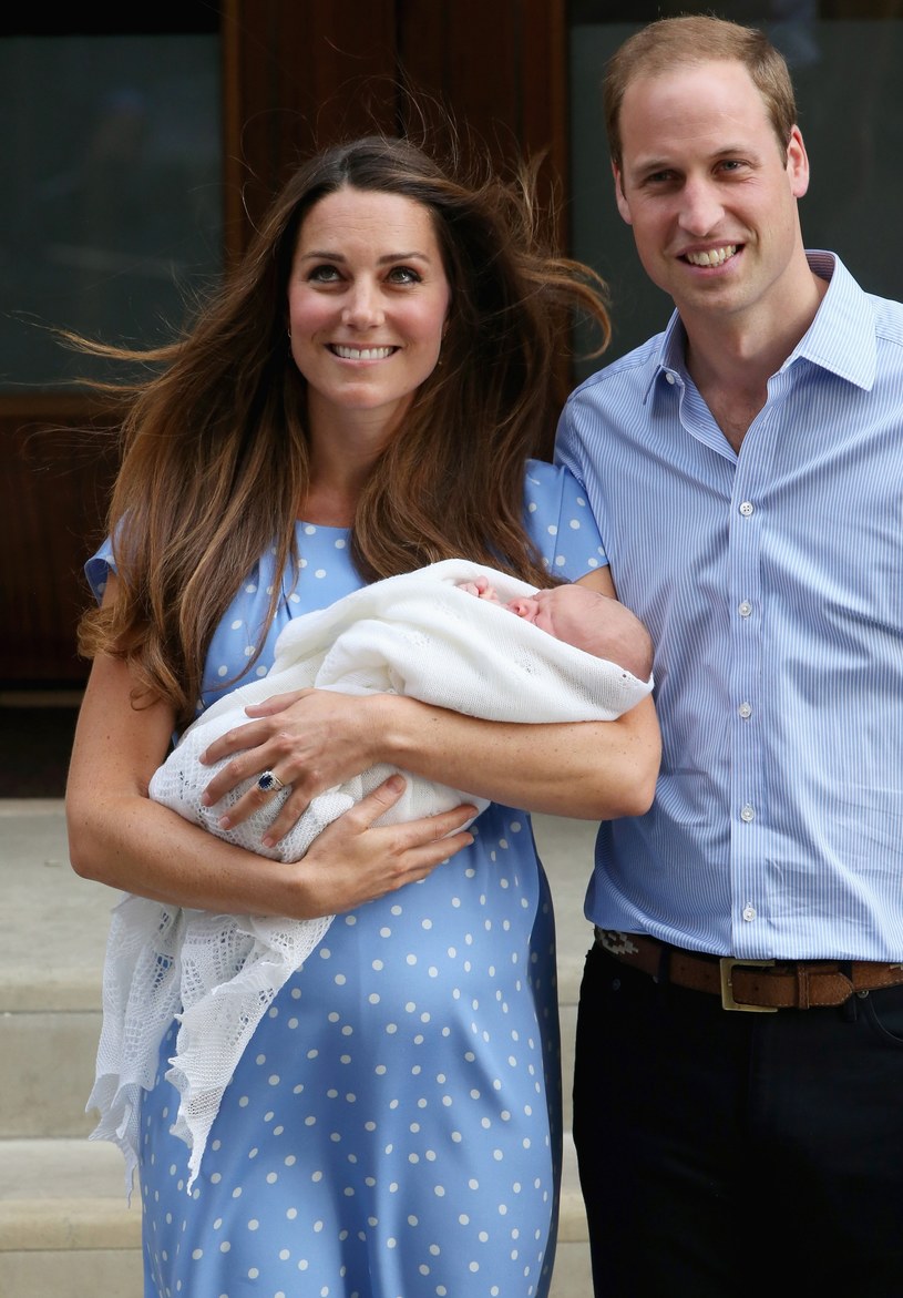 Kate i William krótko po narodzinach synka /Chris Jackson /Getty Images