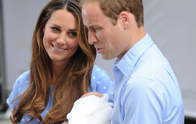 Kate i William po wyjściu księżnej ze szpitala /Stuart C. Wilson /Getty Images