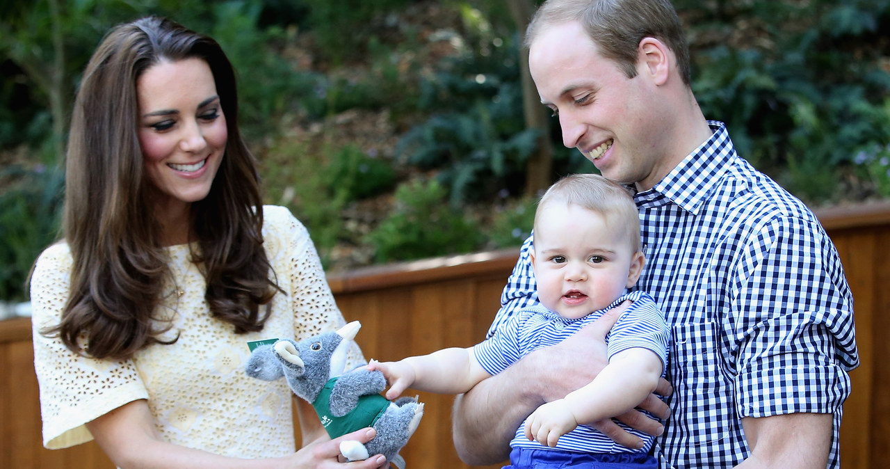 Kate i William z małym księciem /Chris Jackson /Getty Images