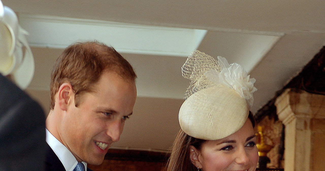 Kate i William z synkiem podczas chrztu /WPA Pool /Getty Images