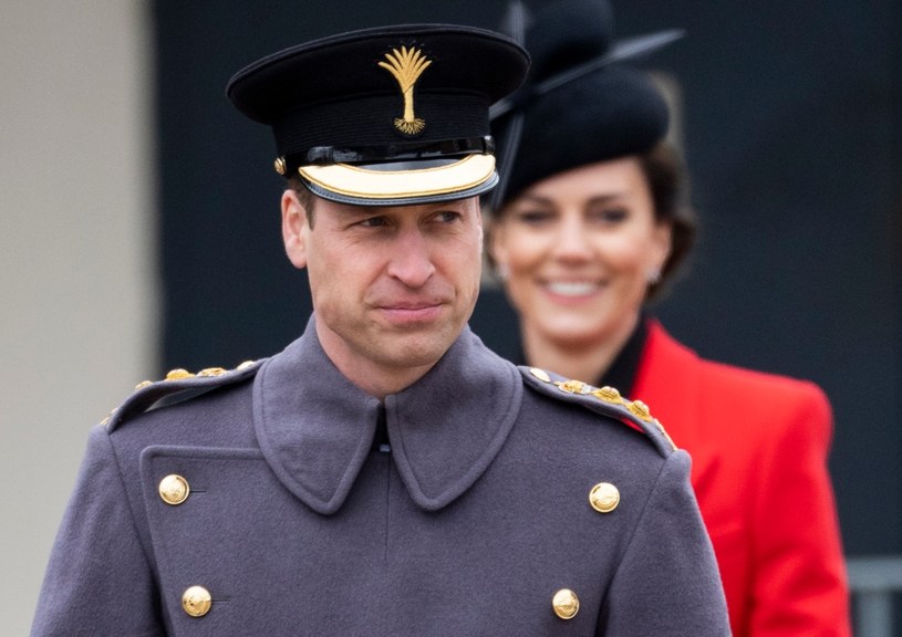 Kate Middleton i książę William na paradzie z okazji Dnia Świętego Dawida /Mark Cuthbert /Getty Images