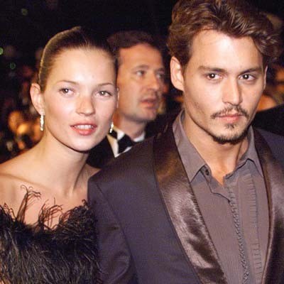 Kate Moss i Johnny Depp, gdy jeszcze ze sobą chodzili... /arch. AFP