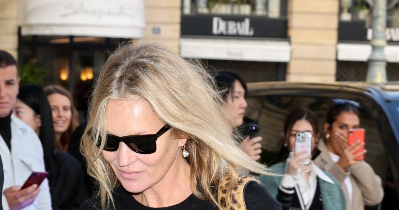 Kate Moss podczas Tygodnia Mody w Paryżu /MCvitanovic / SplashNews.com/Splash/East News /East News