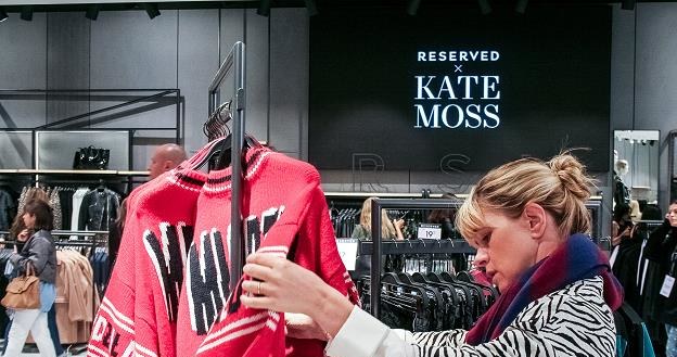 Kate Moss w sklepie Reserved na Oxford Street w Londynie /PAP