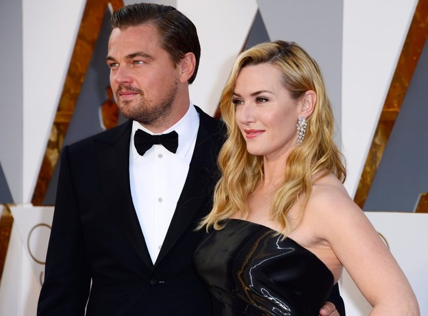 Kate Winslet i Leonardo DiCaprio przed oscarową galą w lutym 2016 roku /MIKE NELSON /PAP/EPA