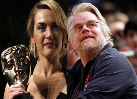 Kate Winslet i Philip S. Hoffman to nowa gwardia aktorska w Hollywood /AFP