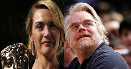 Kate Winslet i Philip S. Hoffman to nowa gwardia aktorska w Hollywood /AFP