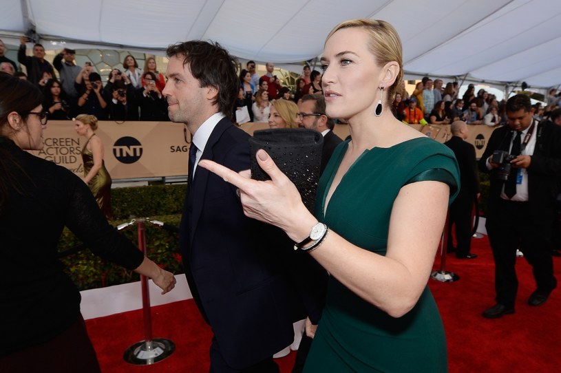 Kate Winslet z mężem /Kevork Djansezian /Getty Images