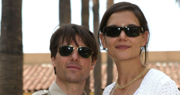 Katie Holmes i Tom Cruise, fot. Kristian Dowling &nbsp; /Getty Images/Flash Press Media