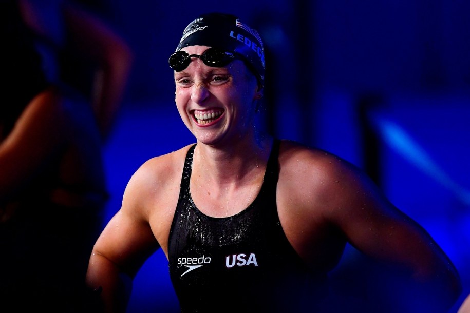 Katie Ledecky w czasie MŚ w Budapeszcie /TAMAS KOVACS   /PAP/EPA