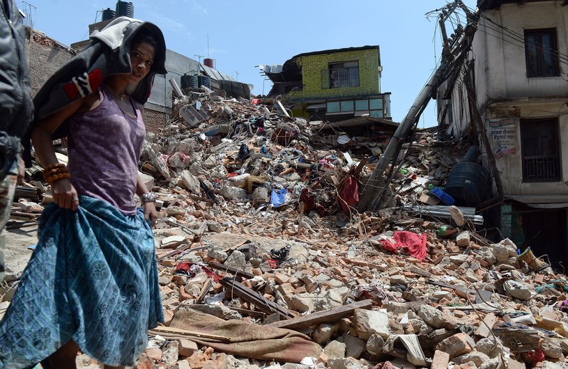 Katmandu po trzęsieniu ziemi /AFP