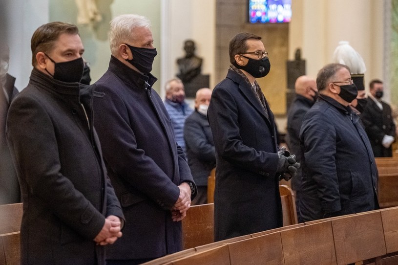 Katowice, msza w intencji poległych górników z udziałem premiera /Hanna Bardo /PAP