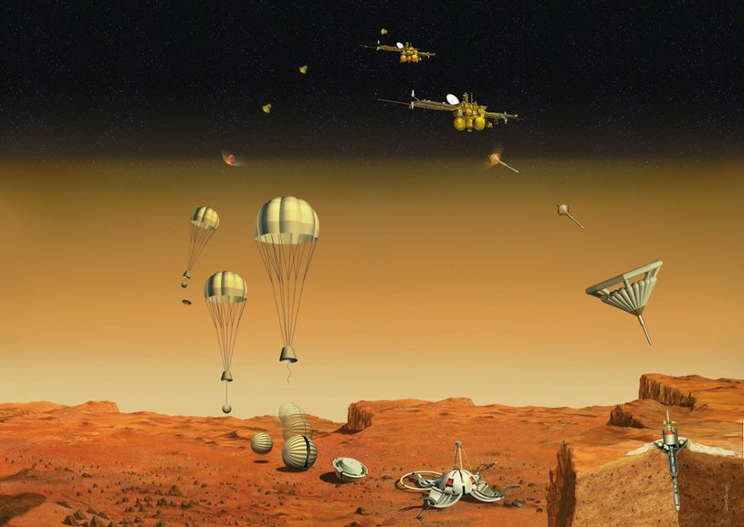 Każde lądowanie łazika na Marsie to setki śmieci, które spadają na powierzchnię Czerwonej Planety /East News