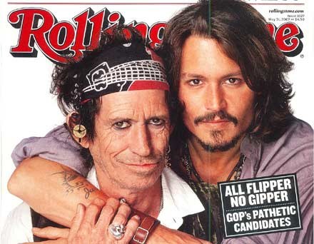 Keith Richards i Johnny Depp na okładce "Rolling Stone'a" /