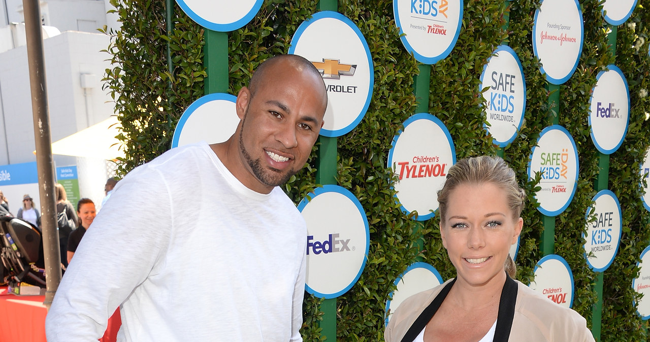 Kendra Wilkinson z mężem i synkiem /Jason Merritt /Getty Images