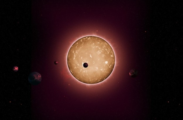 Kepler-444 - wizualizacja.   Fot. Tiago Campante/Peter Devine /materiały prasowe