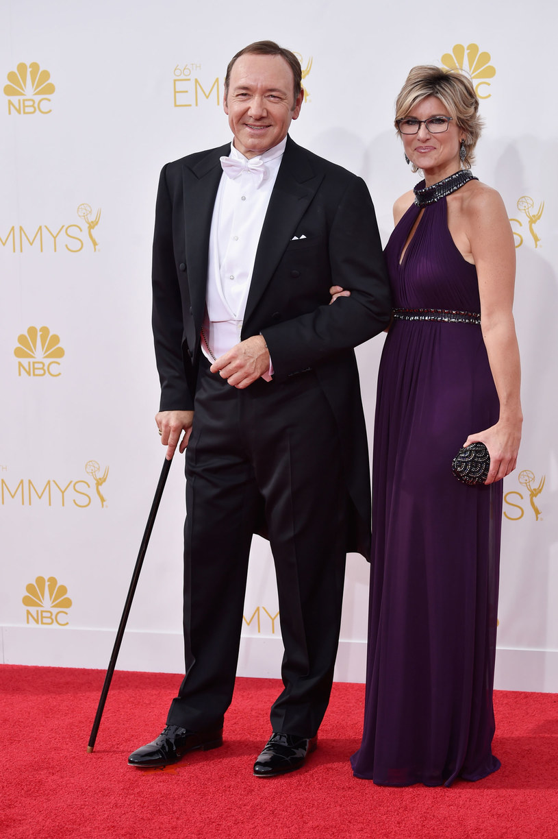 Kevin Spacey i Ashleigh Banfield na gali wręczenia nagród Emmy /Getty Images