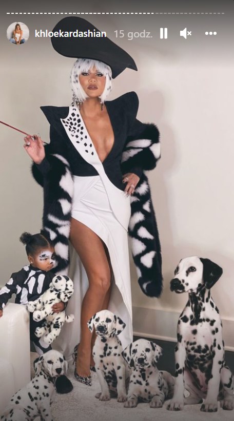 Khloé Kardashian jako Cruella De Mon fot. Instagram (instagram.com/khloekardashian) /Instagram