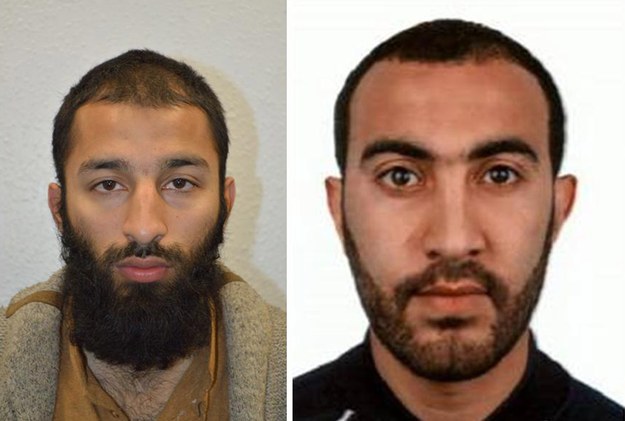 Khuram Shazad Butt i Rachid Redouane na zdjęciach opublikowanych przez londyńską policję /LONDON METROPLITAN POLICE/HANDOUT /PAP/EPA