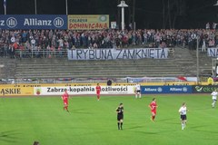 Kibice Górnika protestowali przeciwko zamknięciu stadionu Legii